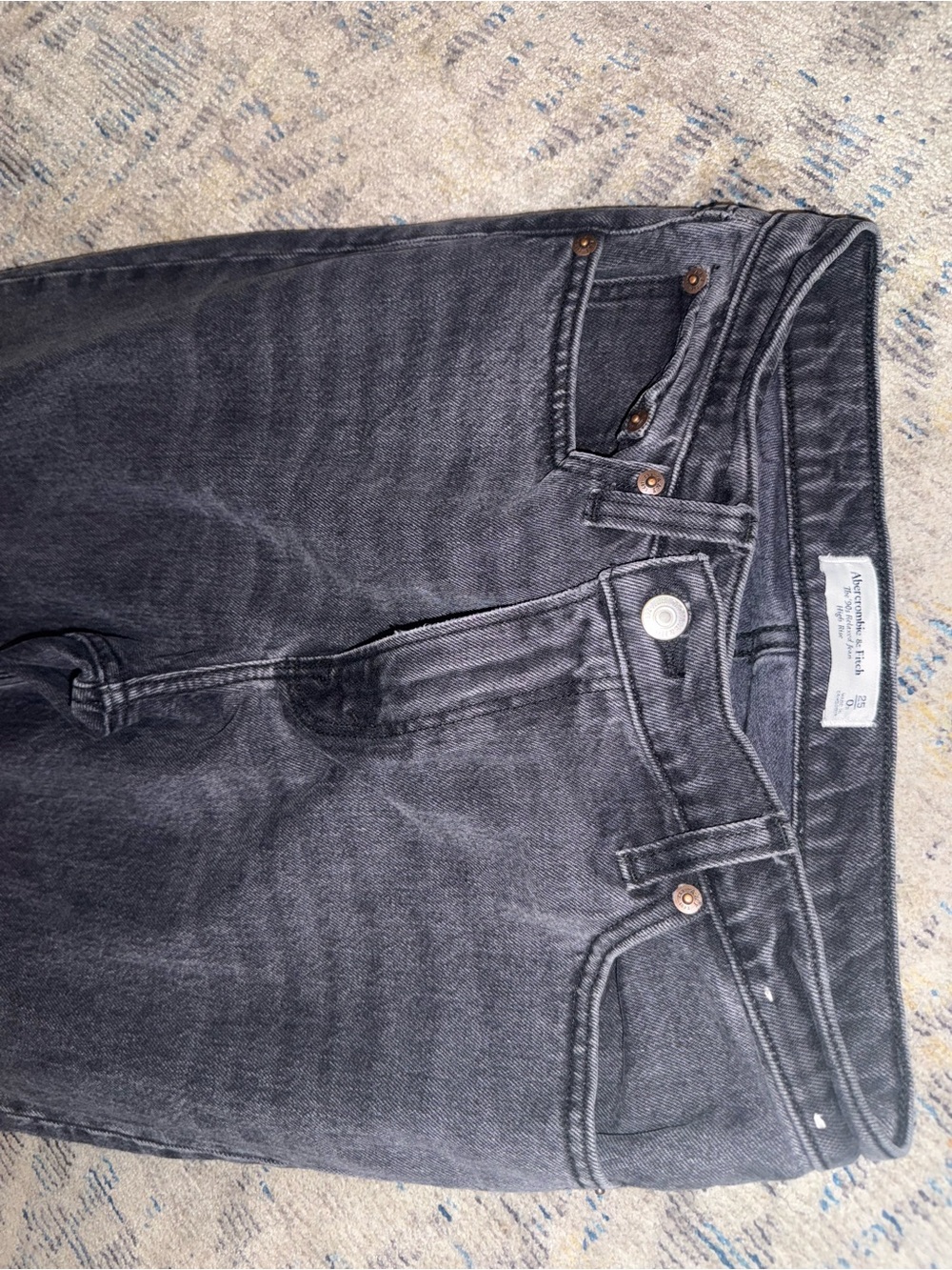 Abercrombie & Fitch High-Rise Jeans in Washed Black